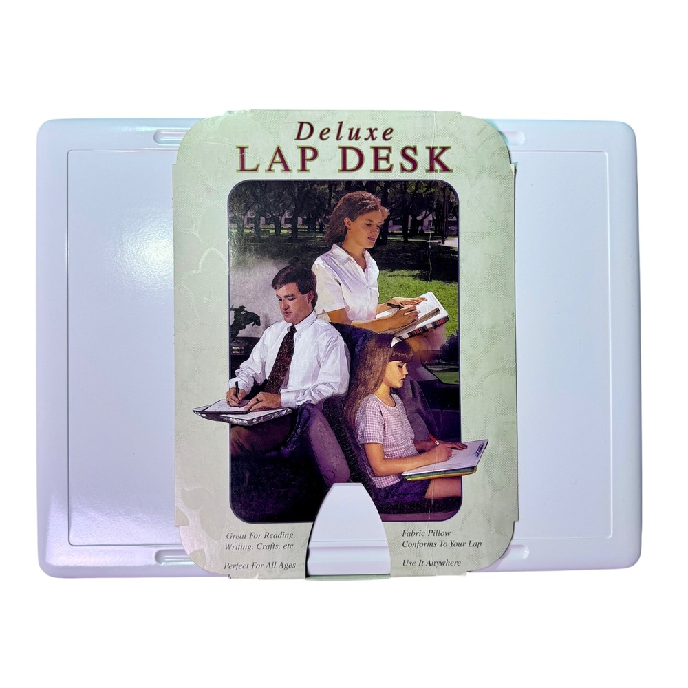 Vtg NWT Deluxe Lap‎ Desk With Pillow Bottom Portable Workspace for Read/Writing